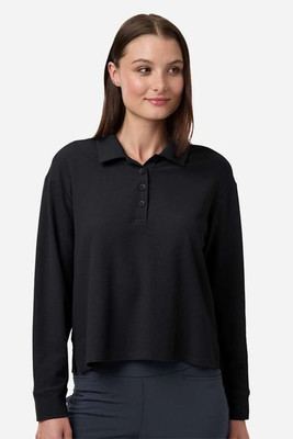 Adidas A1008 - Polo suelto de manga larga para mujer Beyond