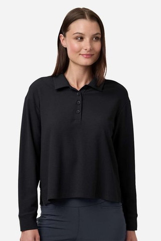 Adidas A1008 - Womens Beyond Long Sleeve Loose Polo
