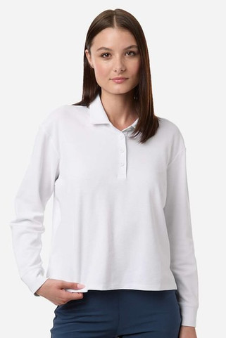 Adidas A1008 - Womens Beyond Long Sleeve Loose Polo