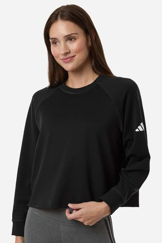 Adidas A1014 - Womens Beyond Side-Snap Crewneck Sweatshirt