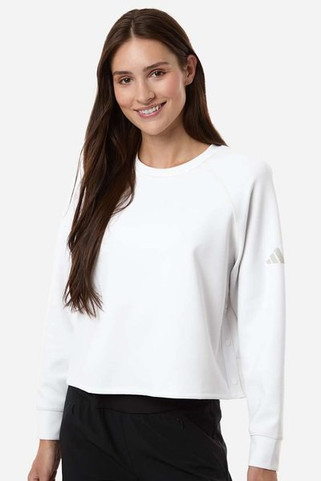 Adidas A1014 - Womens Beyond Side-Snap Crewneck Sweatshirt