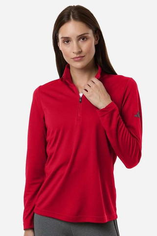Adidas A400 - Jersey ligero con media cremallera para mujer