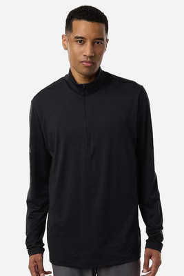 Adidas A708 - Men's Textured Stripe Quarter-Zip Pullover