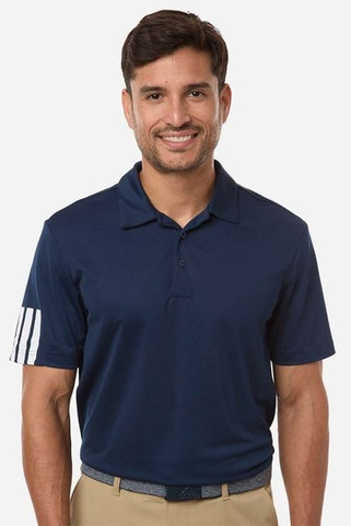 Adidas A719 - Mens Performance 3-Stripes Climacool Polo