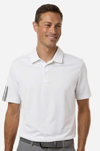 Adidas A719 - Mens Performance 3-Stripes Climacool Polo