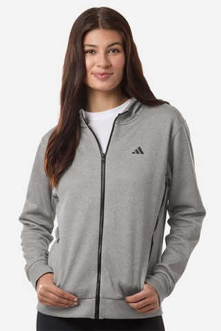 Adidas AT209 - Womens Game & Go Fleece Full-Zip Hooded Sweatshirt