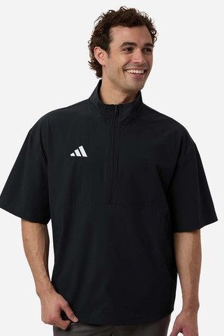 Adidas AT505 - Mens Short Sleeve Quarter-Zip Pullover
