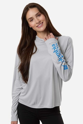 Columbia 216061 - Camiseta con capucha de manga larga PFG Tidal™ para mujer