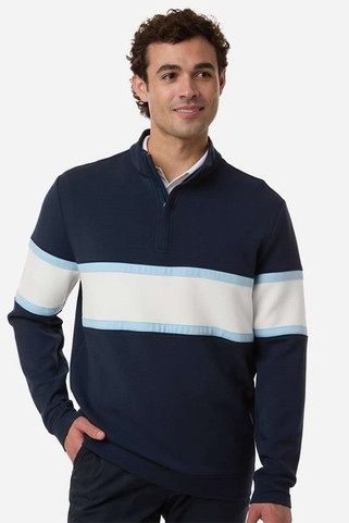 Swannies SWOQ500 - Pulóver de Hombres Owen Quarter-Zip Colorblock
