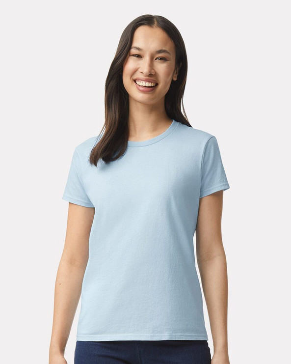 Gildan 2000L - Comfort Fit Ladies T-Shirt with Seamless Collar and Double-Needle Stitching