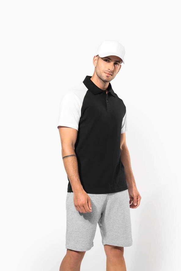 Kariban K226 - Kortærmet baseball -poloshirt