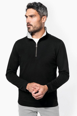 Kariban K206 - TRUCKER - PIQUE ZIP-NECK SWEATSHIRT