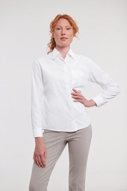 Russell Collection RU934F - Chemise En Popeline Femme Manches Longues