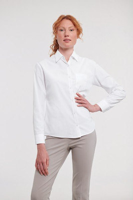 Russell Collection RU934F - Camicia donna popeline maniche lunghe