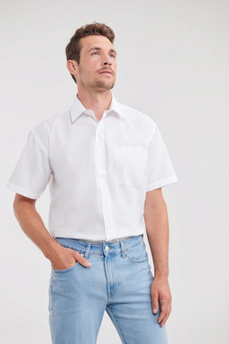 Russell Collection RU935M - Chemise En Popeline Homme Manches Courtes