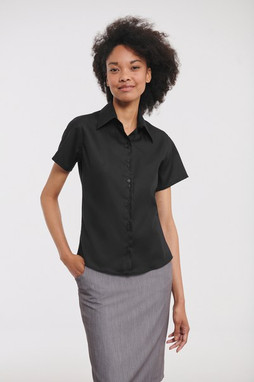 Russell Collection RU957F - Chemise Manches Courtes Sans Repassage Pour Femme