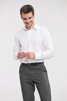 Russell Collection RU958M - Camicia Tailored Ultimate maniche lunghe non-stiro