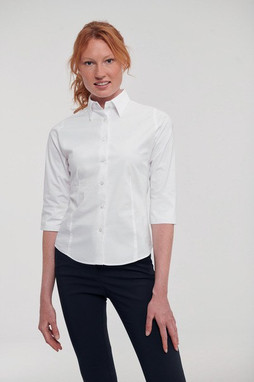 Russell Collection RU946F - Ladies 3/4 Sleeve Fitted Shirt