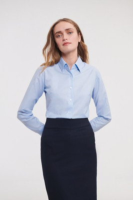 Russell Collection RU932F - Ladies` Oxford Bluse LA