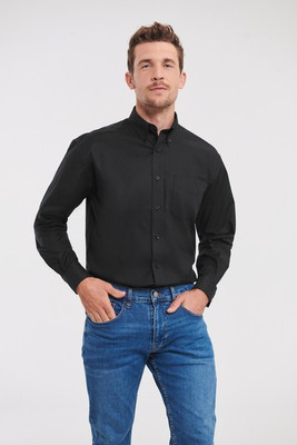 Russell Collection RU932M - Camisa Oxford En Manga Larga Y De Fácil Cuidado