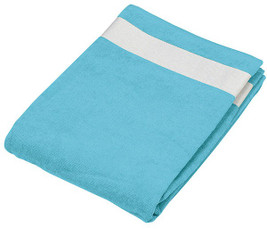 Kariban K118 - Luxury Velour Cotton Beach Towel with White Bands