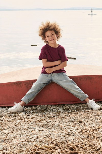 T-Shirt Fruit Of The Loom Bambini - Pacco Da 1, Cotone, Girocollo, Nastro Collo, Lavabile - Foto 3