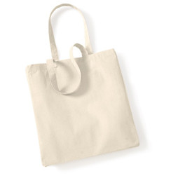 Westford mill W108 - Eco-Friendly Canvas Shopper Tote with Long Straps