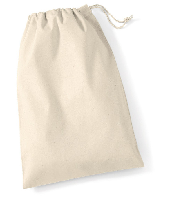 Westford mill W115 - Westford Mill Cotton Drawstring Storage Eco-Friendly and Reusable Bags
