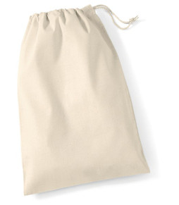 Westford mill W115 - Westford Mill Cotton Drawstring Storage Eco-Friendly and Reusable Bags