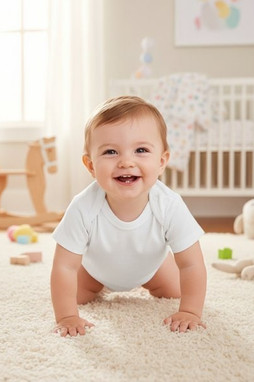 Rabbit Skins R3400 - Infant 5 oz. Baby Rib Lap Shoulder T-Shirt