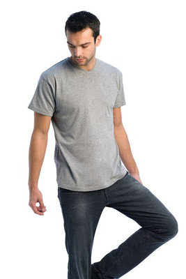 B&C Collection BA108 - Classic Comfort V-Neck T-Shirt with Ribbed Collar