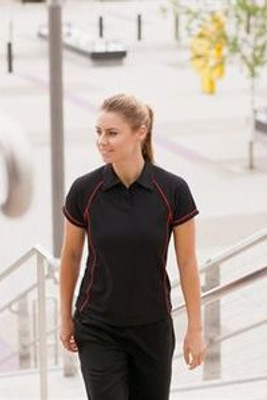 Finden & Hales LV371 - Ladies Performance Piped Polo Shirt