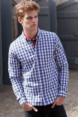 Front Row FR500 - Long Sleeve Checked Cotton Shirt