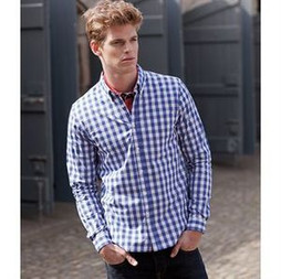 Front Row FR500 - Long Sleeve Checked Cotton Shirt