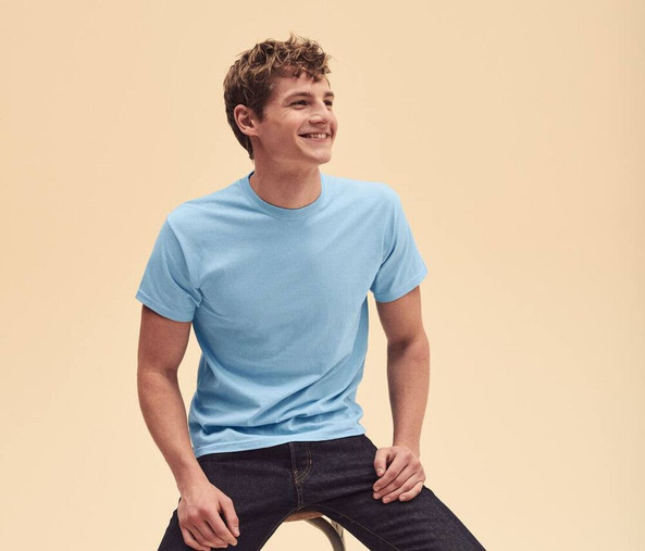 Fruit of the Loom SS048 - Premium Cotton Round Neck Men's T-Shirt