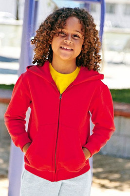 Fruit of the Loom SS225 - Klassische 80/20 Kinder Kapuzen-Sweatjacke