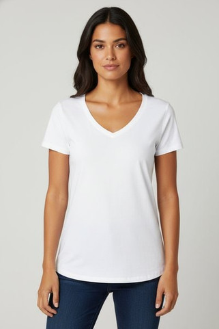 Gildan GD078 - T-shirt donna con scollatura a V Softstyle®