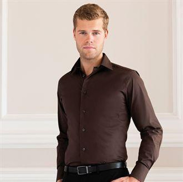 Russell Collection J946M - Chemise ajustée manches longues facile d’entretien