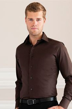 Russell Collection J946M - Chemise ajustée manches longues facile d’entretien