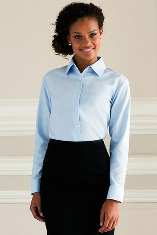 Russell Collection J932F - Womens long sleeve easycare Oxford shirt