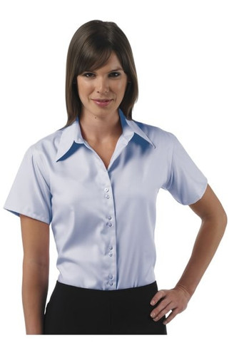 Russell J957F - Ultiem strijkvrij damesoverhemd met korte mouw