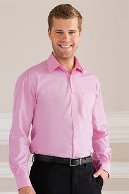 Russell Collection J936M - Long sleeve pure cotton easycare poplin shirt