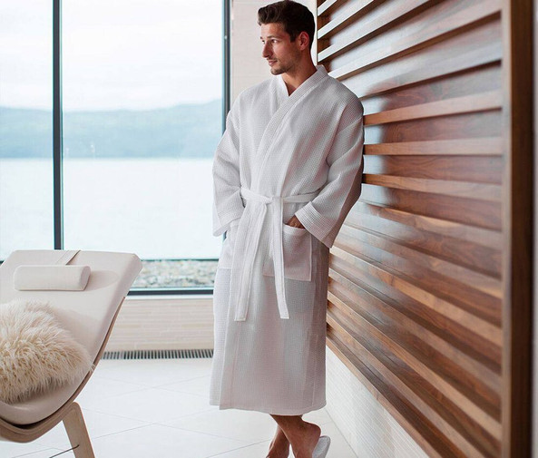 Towel City TC086 - Luxurious Kimono Style Waffle Weave Bathrobe