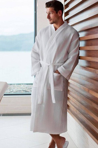 Towel City TC086 - Luxurious Kimono Style Waffle Weave Bathrobe