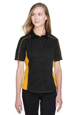 Ash City North End 77042 - Fuse Ladies Color-Block Twill Shirts