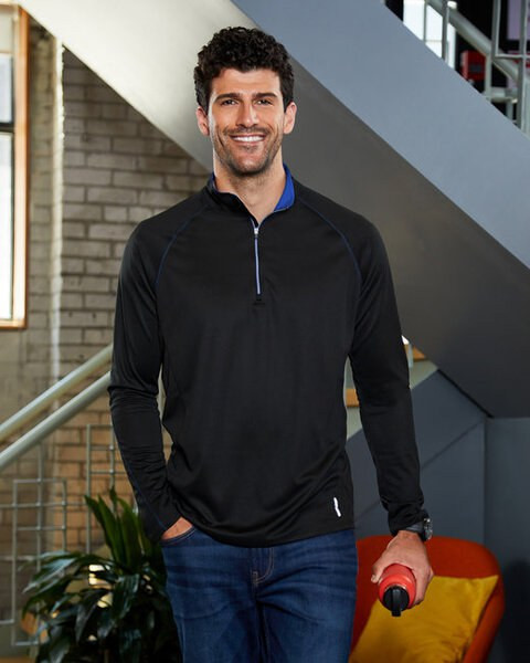 Ash City North End 88187 - Radar Men's Half-Zip Performance Long Sleeve Top