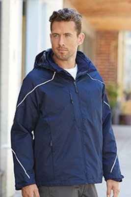 North End 88196T - Veste Homme 3-en-1 avec Doublure Polaire Ash City