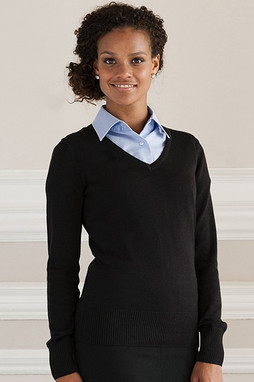 Russell Europe R-710F-0 - Ladies’ V-Neck Knitted Pullover