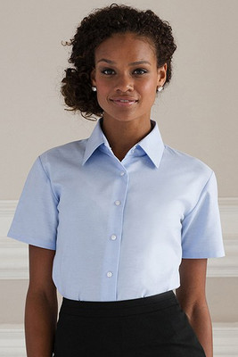 Russell Europe R-933F-0 - Classic Tailored Oxford Cotton Blend Blouse