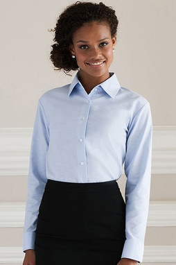 Russell Europe R-932F-0 - Blouse Élégante en Oxford à Manches Longues